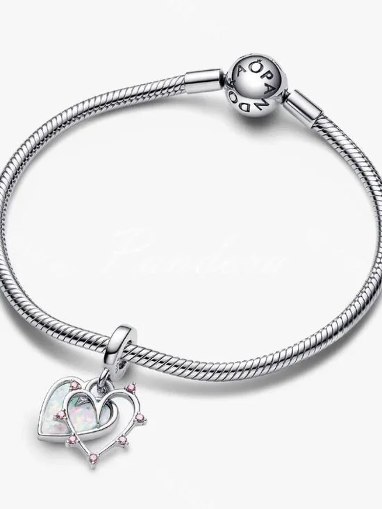 Pandora Friendship Opalescent Double Dangle Charm - Picture 3 of 5